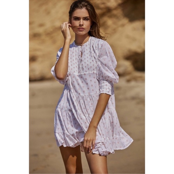 PQ Swim Water Lily Brooke Tunic Cover Up Polka Dot Dress Size M/L - Picture 1 of 11